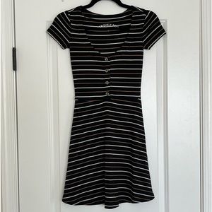 Aeropostale Seriously Soft Striped Ribbed Cap Sleeve Dress